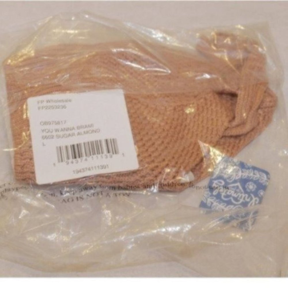 Free People You Wanna Brami in Sugar Almond Pink Size L - Picture 4 of 6